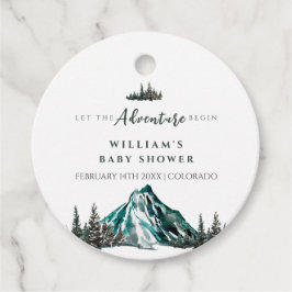 Laat het avontuur beginnen met Mountain Pine Baby  Bedankjes Labels