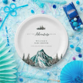 Laat het avontuur beginnen met Mountain Pine Baby  Papieren Bordje (Feest)