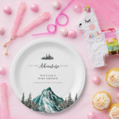 Laat het avontuur beginnen met Mountain Pine Baby  Papieren Bordje (Feest)