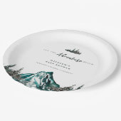 Laat het avontuur beginnen met Mountain Pine Baby  Papieren Bordje (Gekanteld)