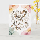 Laat het avontuur beginnen met pensioen kaart (Gele Bloem)