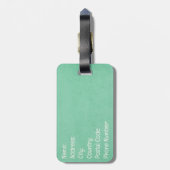 Laat het avontuur beginnen met retro stijl ontwerp bagagelabel (Achterkant verticaal)