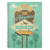 Laat het avontuur beginnen met retro stijl ontwerp notitieboek (Voorkant)