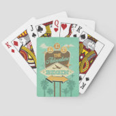 Laat het avontuur beginnen met retro stijl ontwerp pokerkaarten (Achterkant)