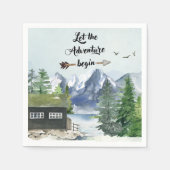 Laat het avontuur beginnen met rustieke Waterverf Servet (Voorkant)