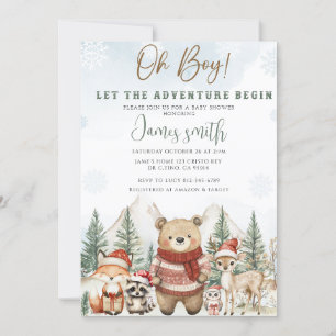 Laat het avontuur beginnen met Woodland Baby showe Kaart