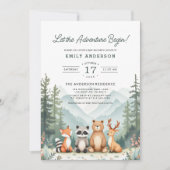 Laat het avontuur beginnen met Woodland Baby showe Kaart (Voorkant)