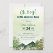 Laat het avontuur beginnen met Woodland Baby showe Kaart (Voorkant)