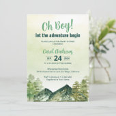 Laat het avontuur beginnen met Woodland Baby showe Kaart (Staand voorkant)