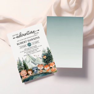 Laat het avontuur beginnen met Woodland Baby showe Kaart