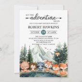 Laat het avontuur beginnen met Woodland Baby showe Kaart (Voorkant)