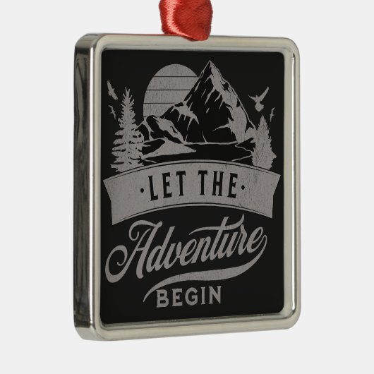 Laat het avontuur beginnen metalen ornament (Rechts)
