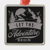 Laat het avontuur beginnen metalen ornament (Voorkant)