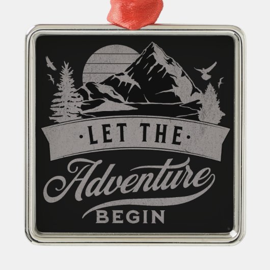 Laat het avontuur beginnen metalen ornament (Voorkant)