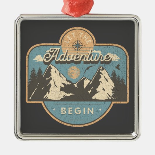 Laat het avontuur beginnen metalen ornament (Voorkant)