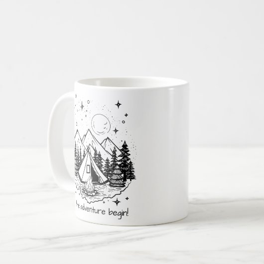 Laat het avontuur beginnen! Mok van  paar (Voorkant links)