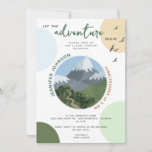 Laat het avontuur beginnen Mountain Baby shower Kaart (Voorkant)