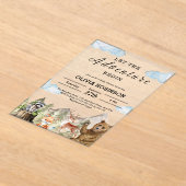 Laat het avontuur beginnen Mountain Boy Baby showe Acryl Uitnodigingen (Laagn)