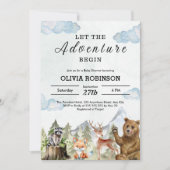 Laat het avontuur beginnen Mountain Boy Baby showe Kaart (Voorkant)