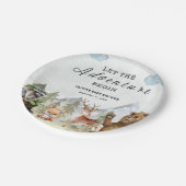 Laat het avontuur beginnen Mountain Boy Baby showe Papieren Bordje (Gekanteld)