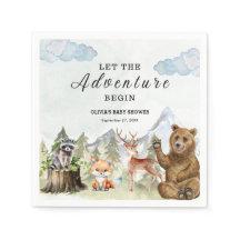 Laat het avontuur beginnen Mountain Boy Baby showe