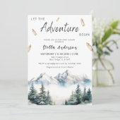 Laat het avontuur beginnen Mountain Girl Baby show Kaart (Staand voorkant)