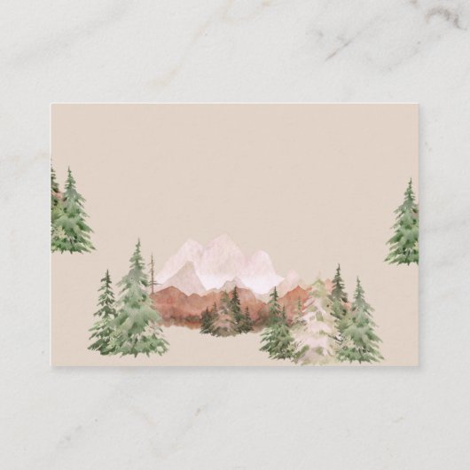 Laat het avontuur beginnen Mountain Sage Baby show Informatiekaartje (Achterkant)