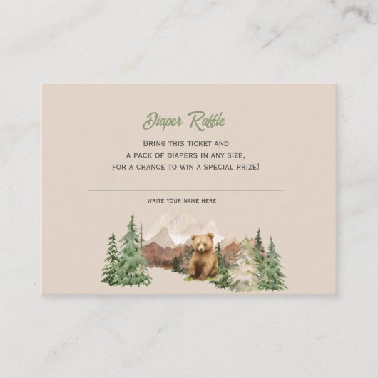 Laat het avontuur beginnen Mountain Sage Baby show Informatiekaartje (Voorkant)