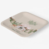 Laat het avontuur beginnen Mountain Sage Baby show Papieren Bordje (Gebogen)