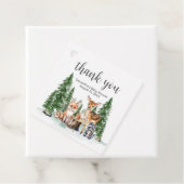 Laat het avontuur beginnen op Baby shower Square Bedankjes Labels (In situ)