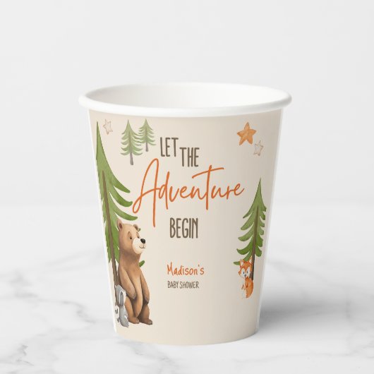 Laat het avontuur beginnen papieren bekers (Voorkant)