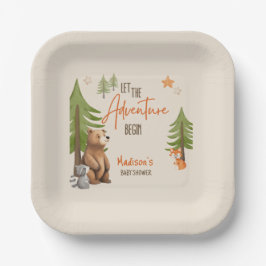 Laat het avontuur beginnen papieren bordje