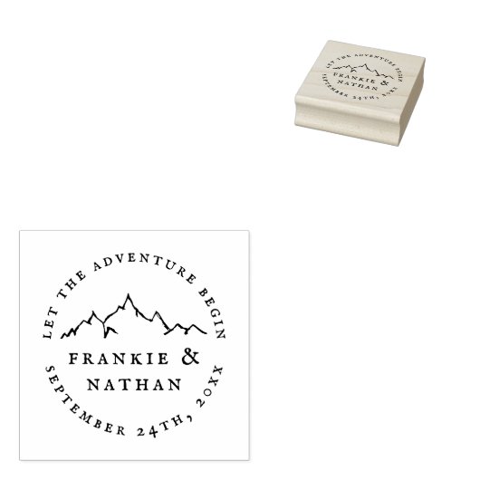 Laat het avontuur beginnen | Rustic Bewaar de datu Rubberstempel (Gestempeld)