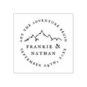 Laat het avontuur beginnen | Rustic Bewaar de datu Rubberstempel (Afrduk)