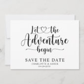 Laat het avontuur beginnen sparen de Datum Save The Date (Voorkant)