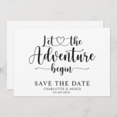 Laat het avontuur beginnen sparen de Datum Save The Date (Voorkant / Achterkant)