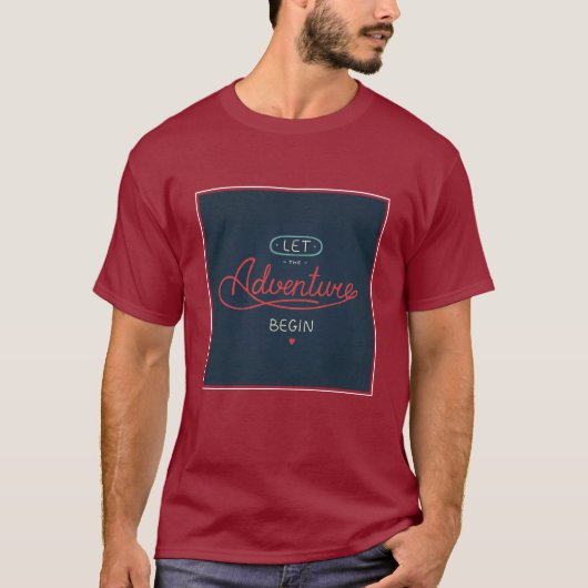 Laat het avontuur beginnen t-shirt (Voorkant)