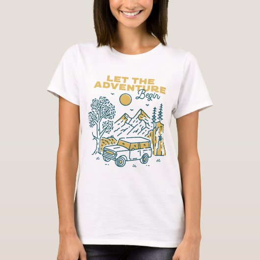 Laat het avontuur beginnen t-shirt (Voorkant)