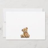 Laat het avontuur beginnen Teddy Bear Baby shower Kaart (Achterkant)