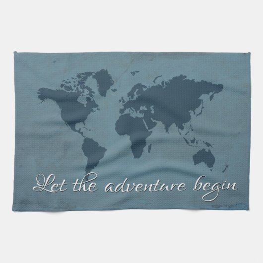 Laat het avontuur beginnen theedoek (Horizontaal)