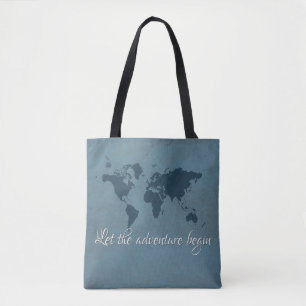 Laat het avontuur beginnen tote bag