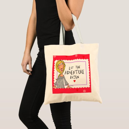 Laat het avontuur beginnen tote bag (Voorkant (product))