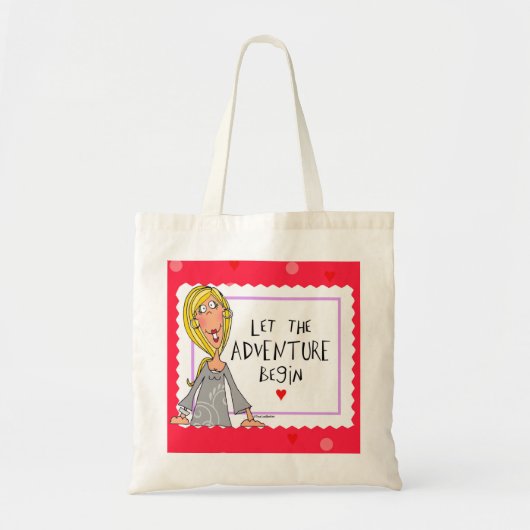 Laat het avontuur beginnen tote bag (Voorkant)