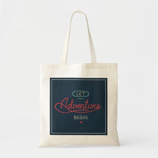 Laat het avontuur beginnen tote bag (Voorkant)