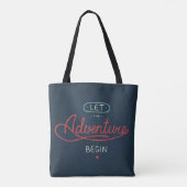 Laat het avontuur beginnen tote bag (Achterkant)