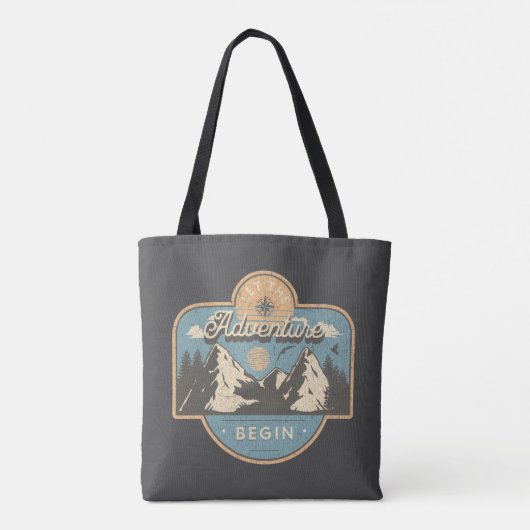 Laat het avontuur beginnen tote bag (Achterkant)