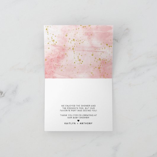 "Laat het avontuur beginnen!" Travel Map Baby show Bedankkaart (Binnen)