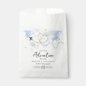 "Laat het avontuur beginnen!" Travel Map Baby show Bedankzakje (Voorkant)