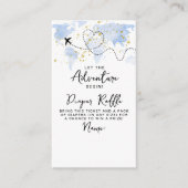 "Laat het avontuur beginnen!" Travel Map Baby show Informatiekaartje (Voorkant)