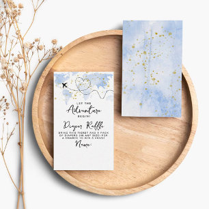 "Laat het avontuur beginnen!" Travel Map Baby show Informatiekaartje